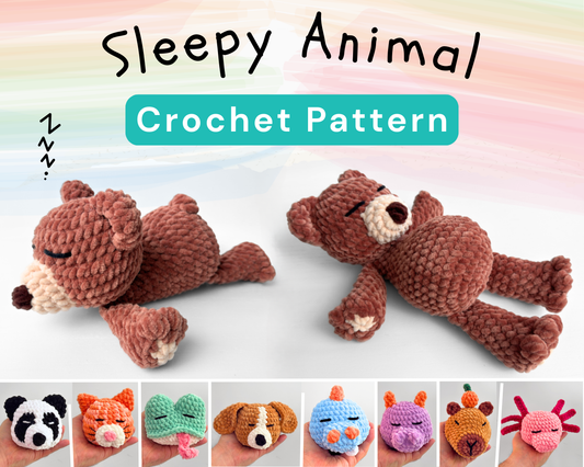Sleepy Animal Crochet Pattern