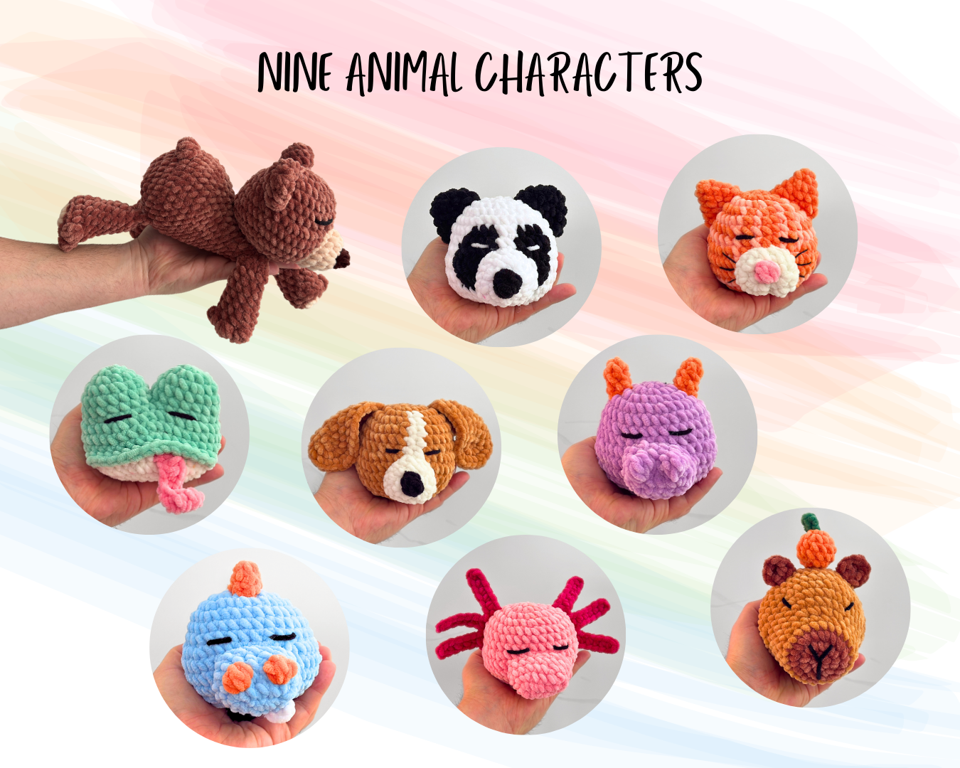 Sleepy Animal Crochet Pattern