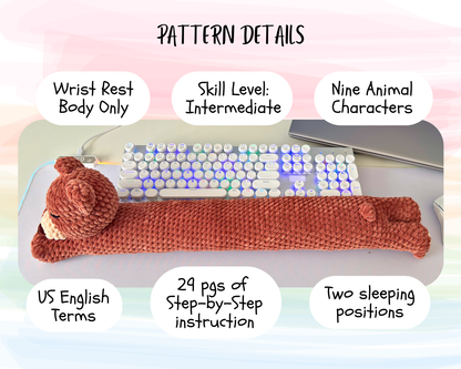 Wrist Rest Crochet Pattern | Sleepy Animal