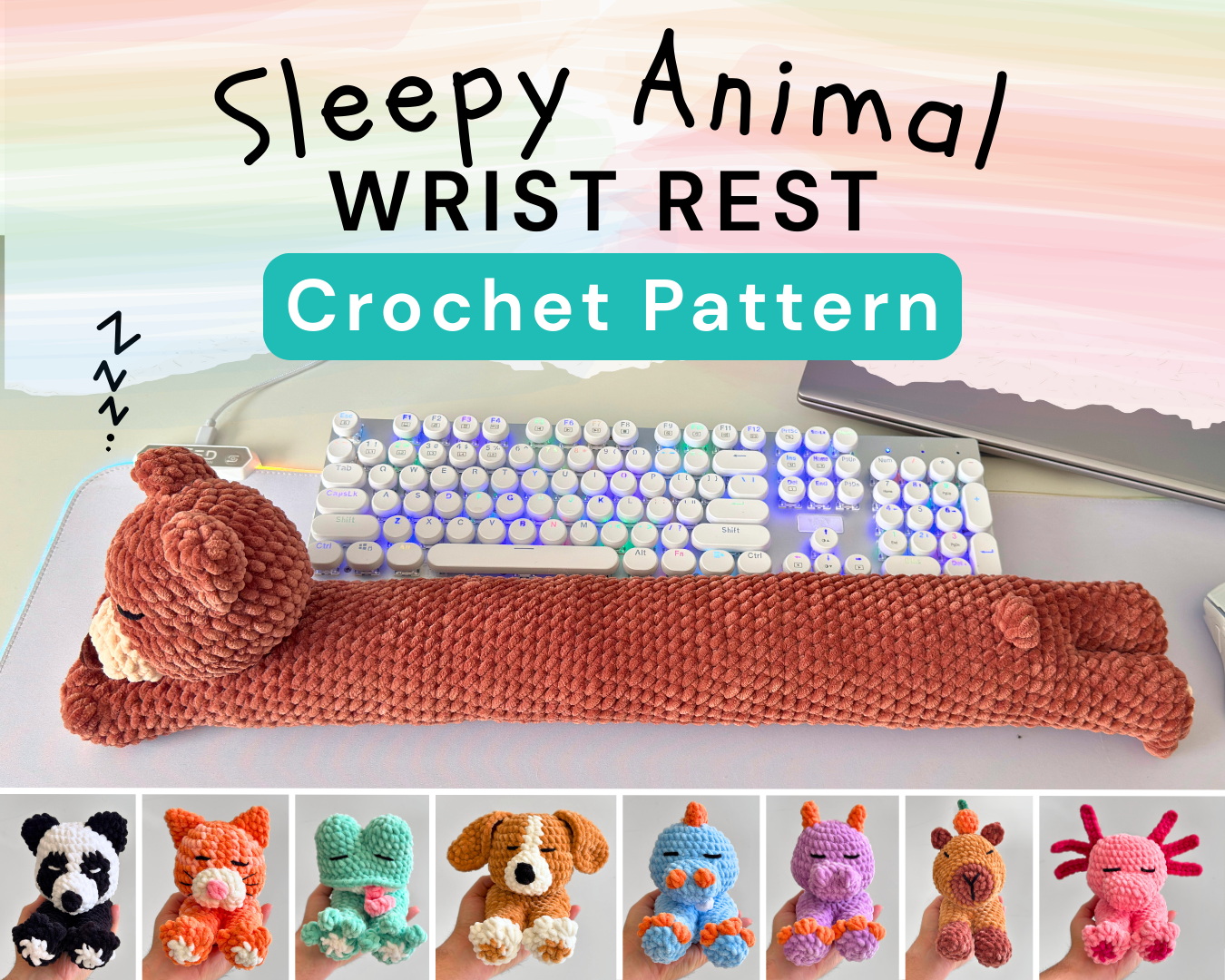 Wrist Rest Crochet Pattern | Sleepy Animal