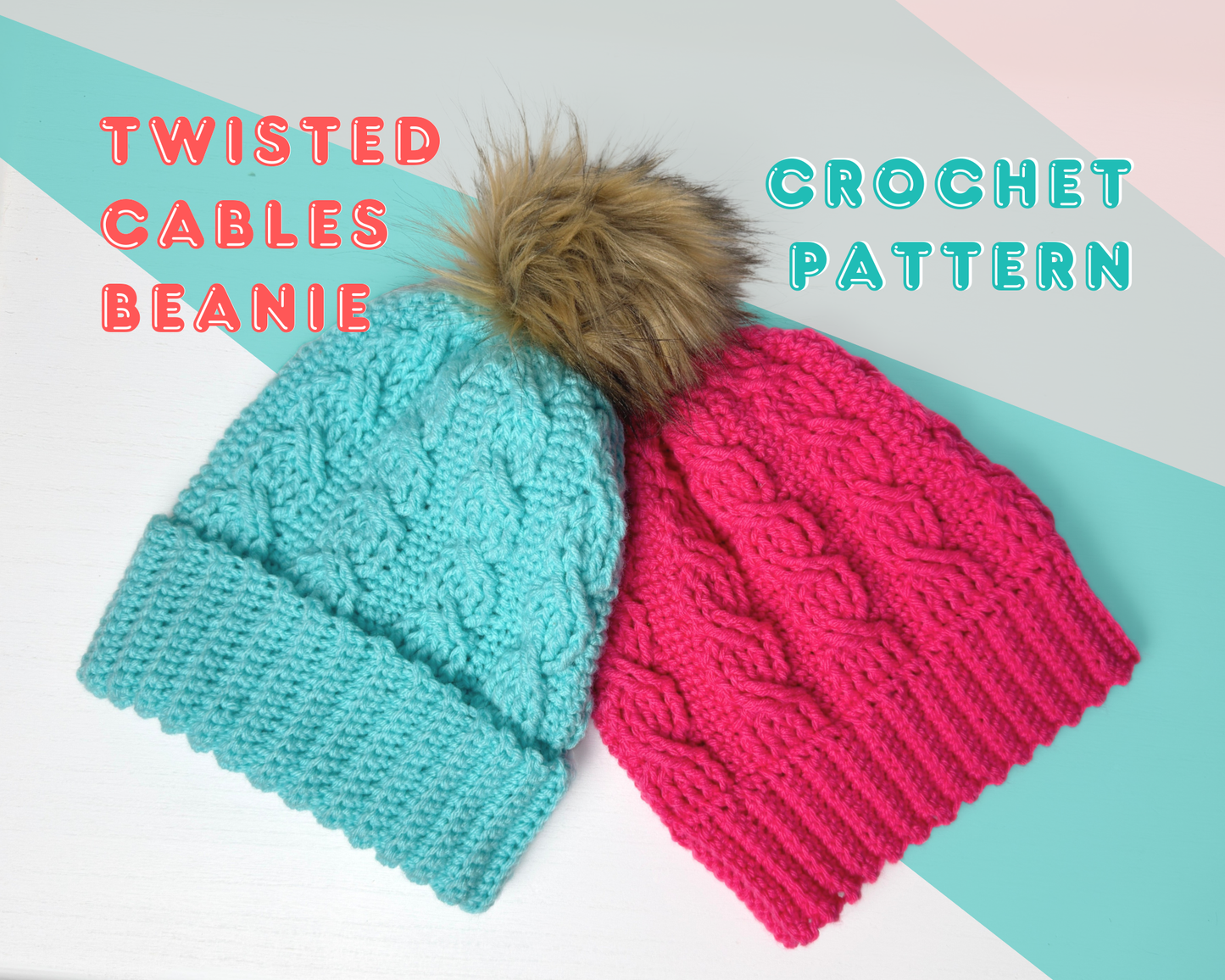 Twisted Cable Beanie Crochet Pattern | Winter Hat Tutorial PDF