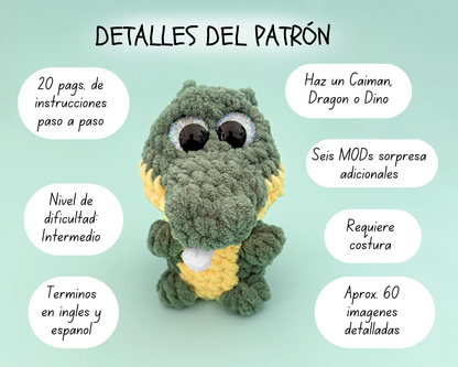 Willey the Reptile – Dinosaur, Dragon & Alligator Crochet Pattern