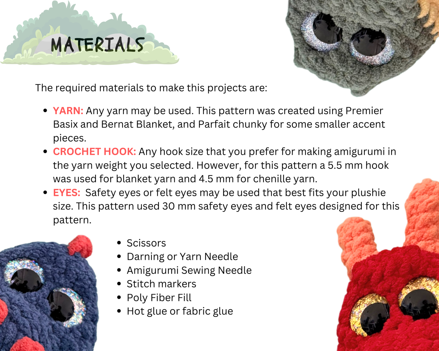 Willey The Reptile Crochet Pattern | Alligator, Dino or Dragon PDF