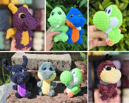 Willey The Reptile Crochet Pattern | Alligator, Dino or Dragon PDF