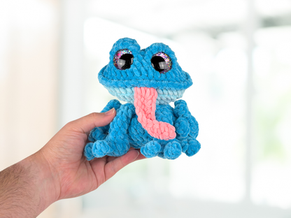 Frog Plushie | Reptile Crochet Amigurumi Plush