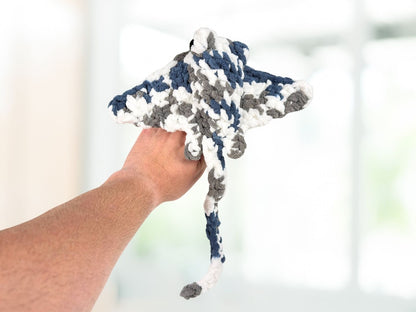 Manta Ray Crochet Amigurumi | Stuffed Animal Stingray Plushie
