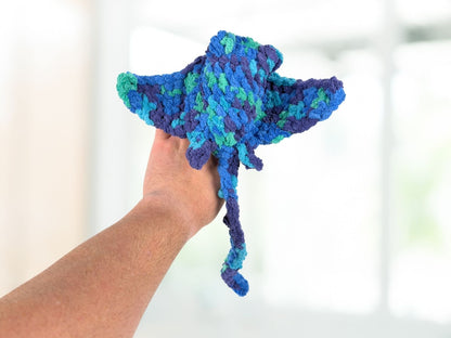 Manta Ray Crochet Amigurumi | Stuffed Animal Stingray Plushie