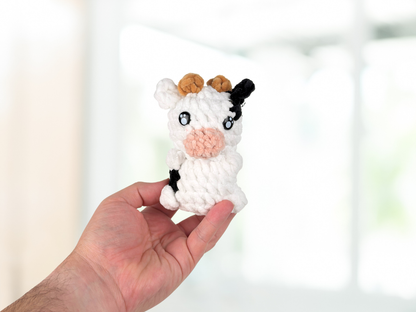 Chibi Animal Plushie with Keychain | Crochet Amigurumi Plush