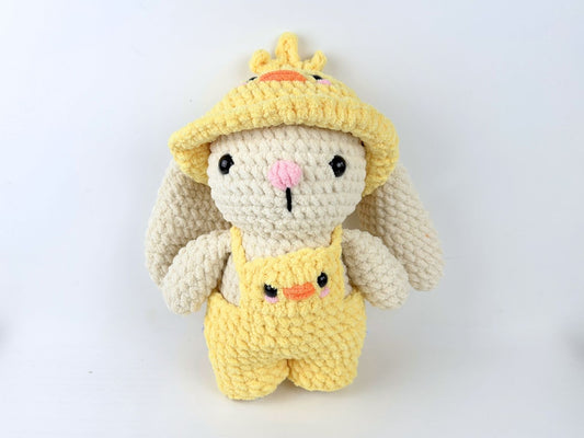 Bunny in Chick Costume Plushie | Crochet Amigurumi Plush