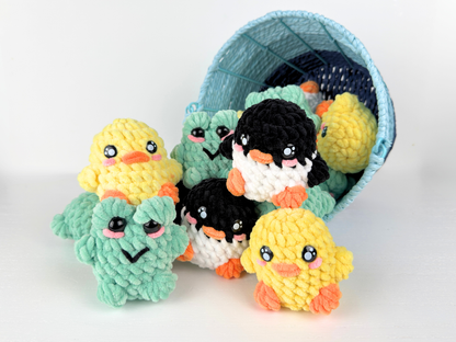 Chunky Animal Plushie with Keychain | Crochet Amigurumi Plush