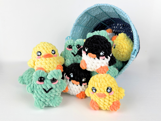 Chunky Animal Plushie with Keychain | Crochet Amigurumi Plush