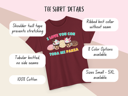Kawaii Graphic Tee - I love you con toda mi Panza