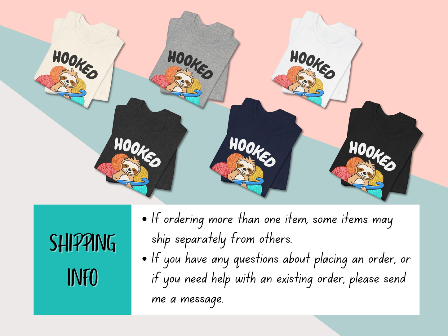 Sloth 'Hooked on Naps and Yarn' Shirt