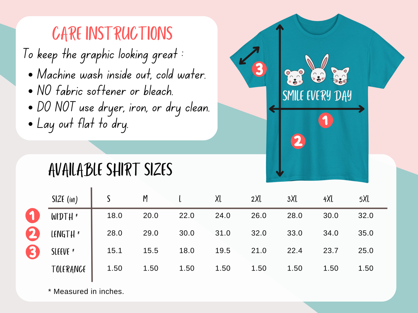 Kawaii Graphic Tee - Smile Every Day