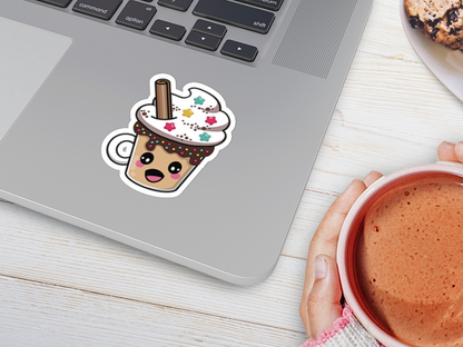 Kiss-Cute Stickers - Hot Chocolate with Cinnamon