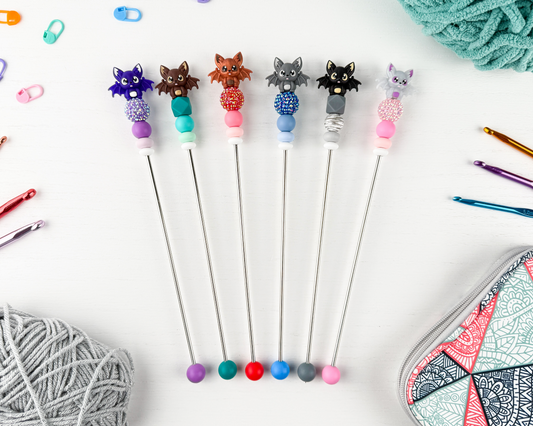 12 inch Amigurumi Sewing Stick | Kawaii Bat Charm