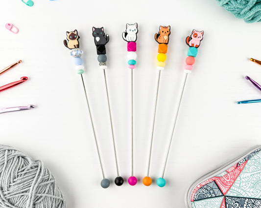 12 inch Amigurumi Sewing Sticks | Kawaii Kitty Charm (Set 1)